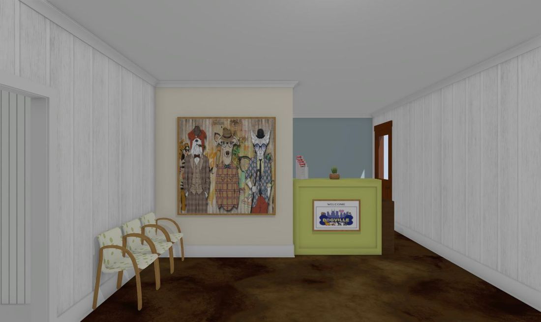 Designed first-floor lobby