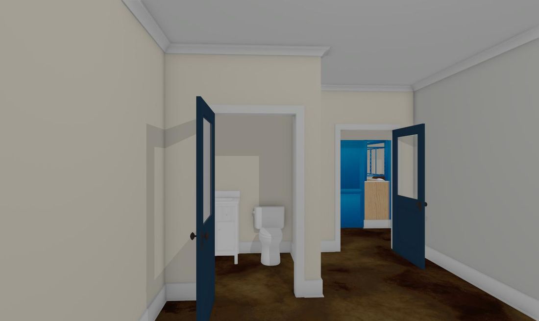 Training room bathroom design