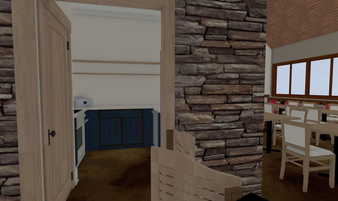 Second view of the second-floor kitchen