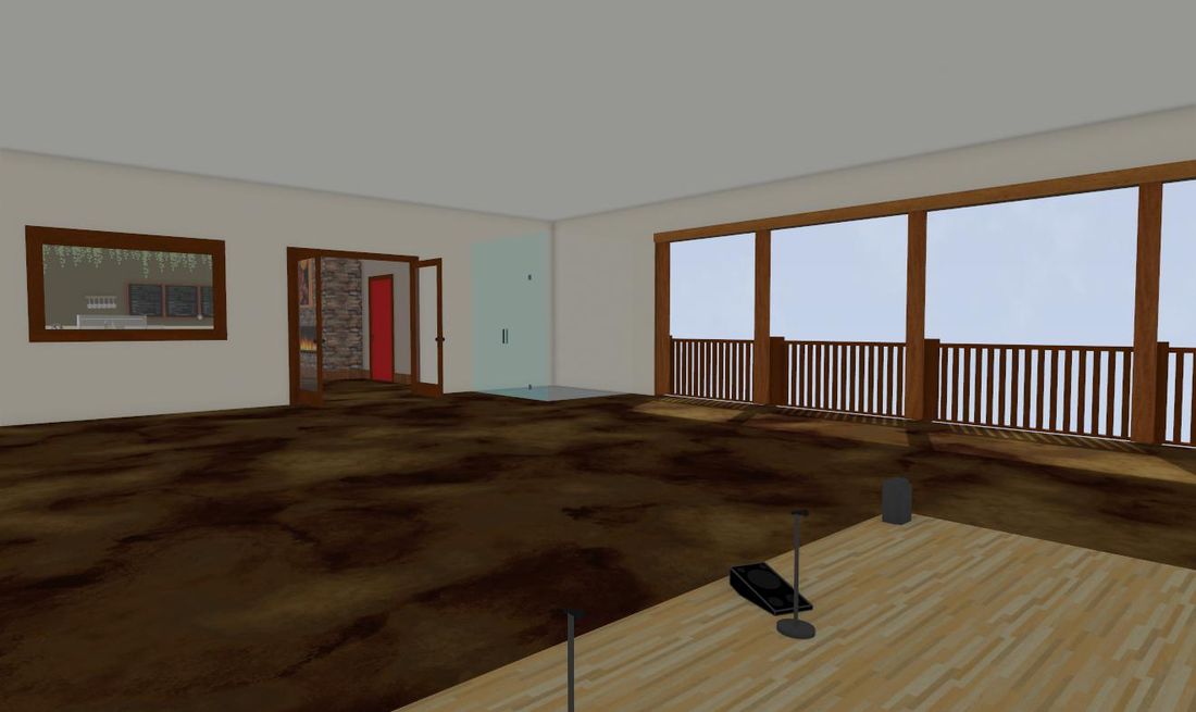 Second floor viewed from the stage