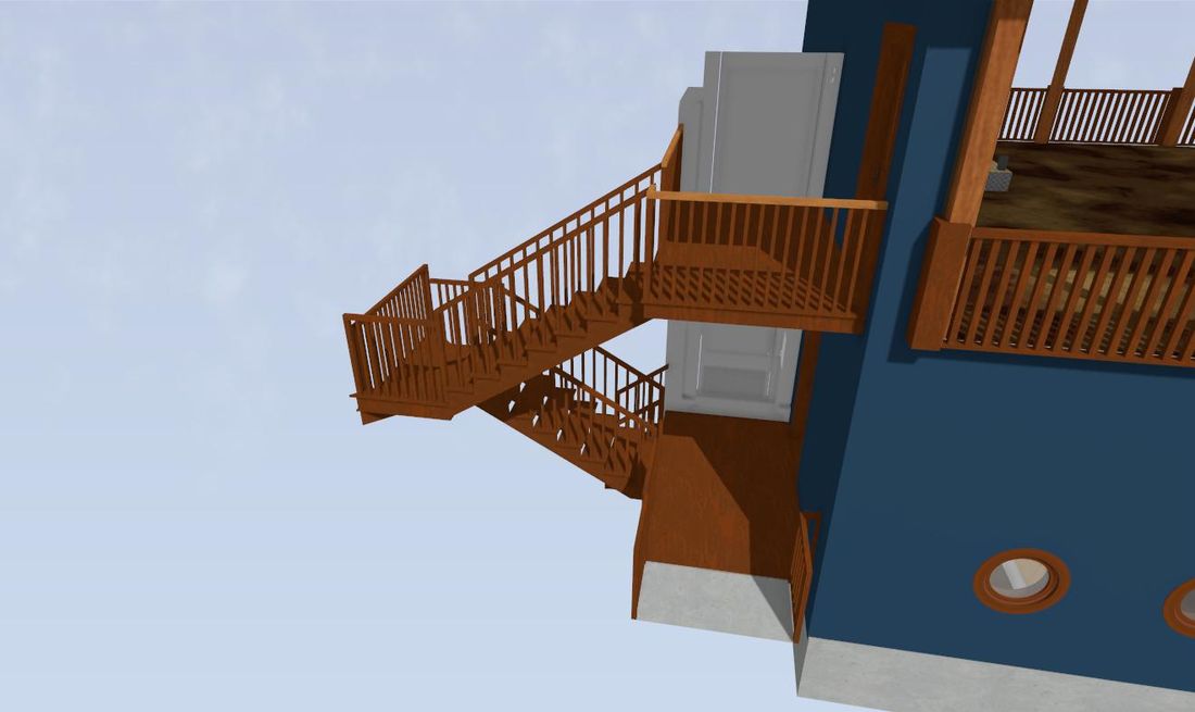 Second view of the accessibility ramp and lift
