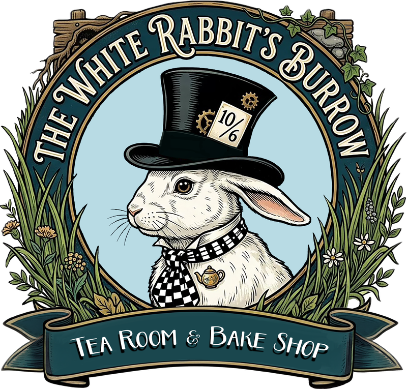 The White Rabbit's Burrow logo, concept two