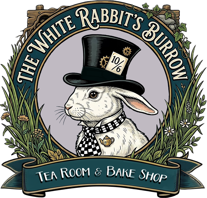 The White Rabbit's Burrow logo, concept one