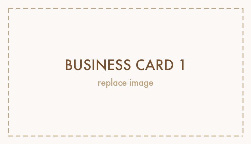 Placeholder for a business card design