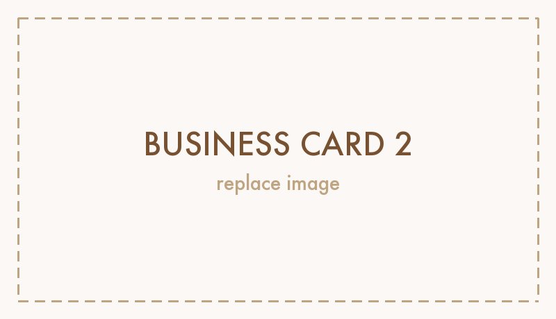 Placeholder for a business card design