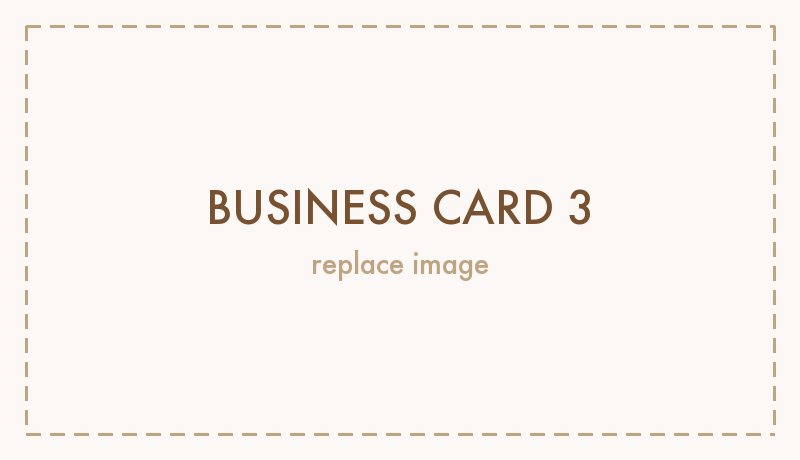 Placeholder for a business card design