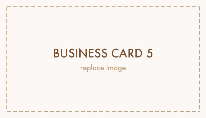 Placeholder for a business card design