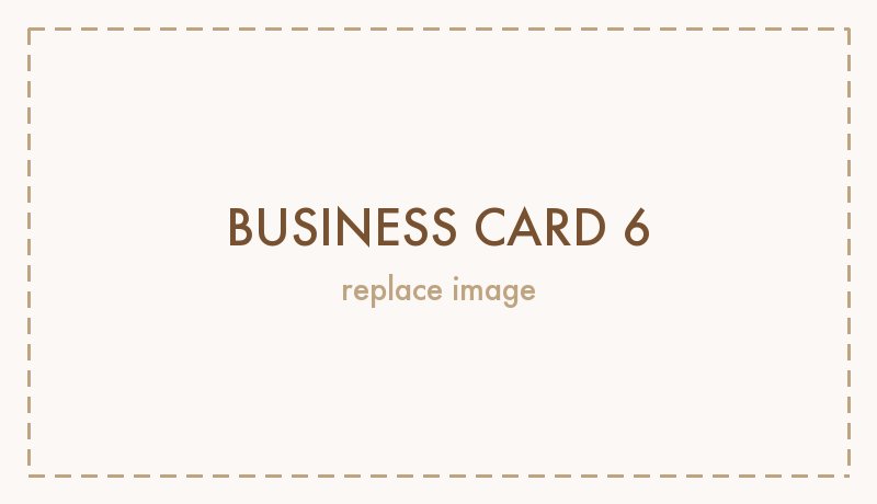 Placeholder for a business card design